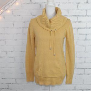 Mustard Turtle Neck Sweater with Pockets